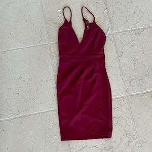 Windsor Red Bodycon Mini Dress Spaghetti Strap